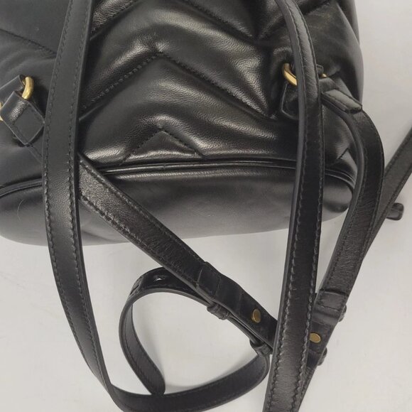 (75520-1) Gucci Marmont Black Backpack - Picture 13 of 15